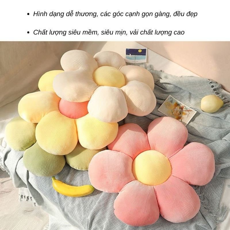 Đệm Ngồi Bệt Qin Nệm Ngồi Hình Bông Hoa Decor Siêu Xinh