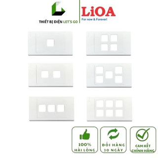 Mặt hạt công tắc 1, 2, 3, 4, 5, 6 lỗ vuông lắp âm tường hoặc lắp nổi lioa