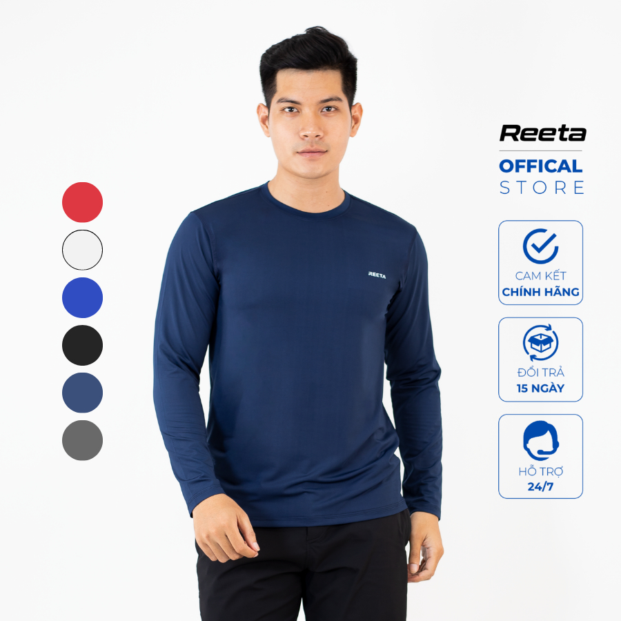 Áo dài tay nam nữ Reeta basic thể thao ngoài trời, bơi lội,tenis, golf co dãn thấm hút chống nắng trơn nhiều màu - A1778