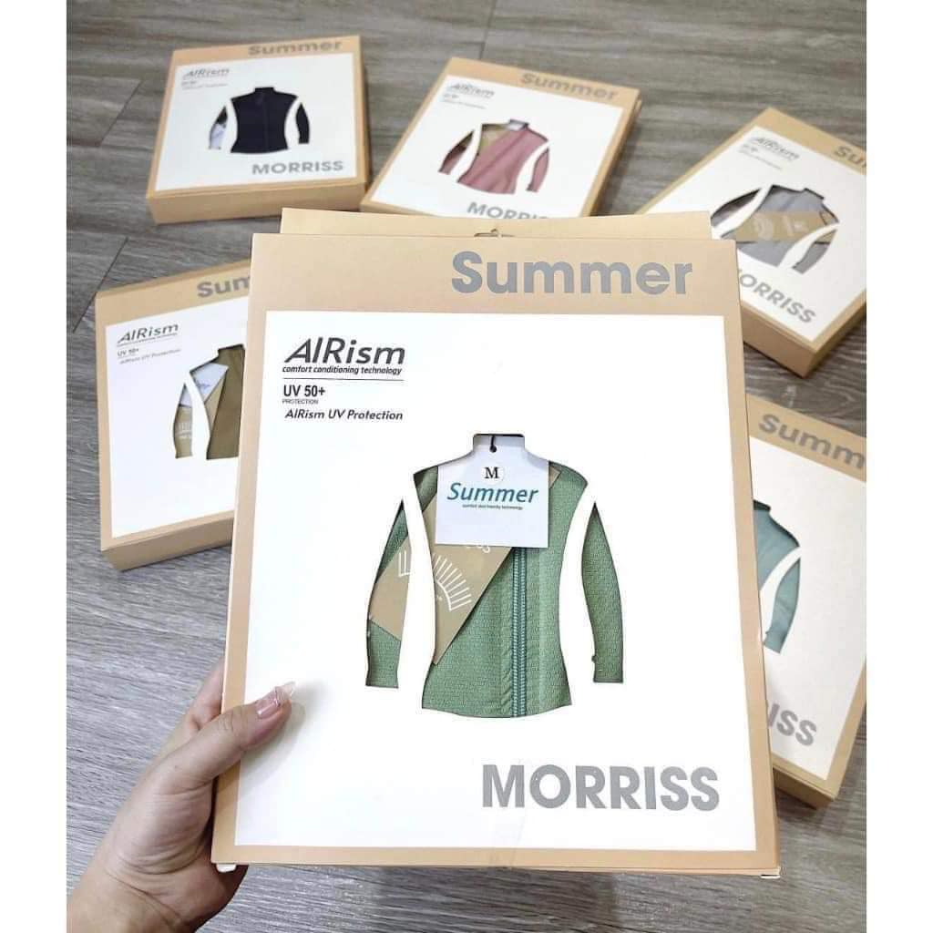 Ảnh thật áo chống nắng moris hai lớp thông hơi chống tia uv cao cấp có mũ lưỡi trai túi khóa  fullbox