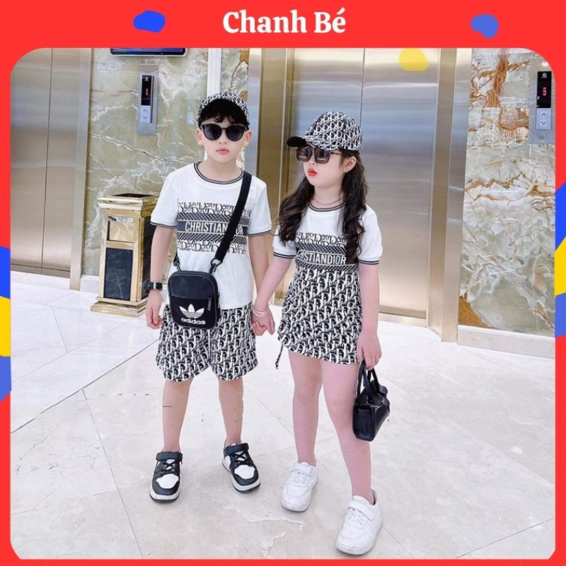 Bộ cộc tay bé trai và gái 8-50kg Chanh Bé đồ bộ bé trai dior siêu sang và ngầu cho bé diện đi chơi [BNN231D]