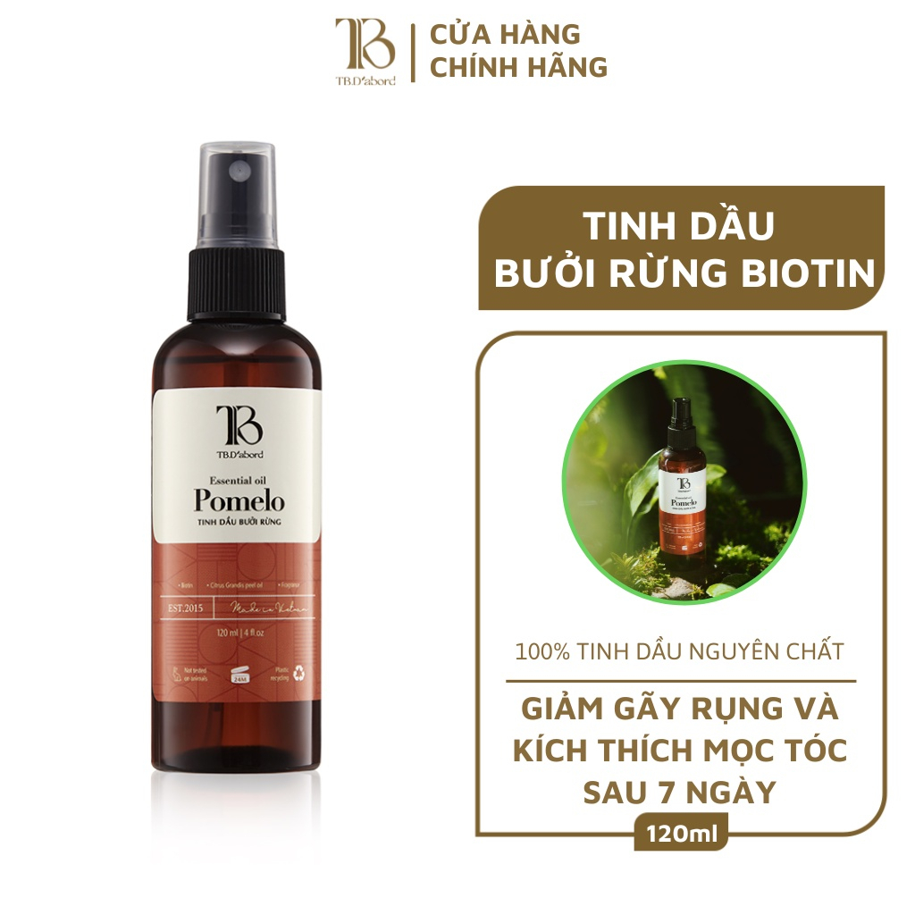 Tinh dầu Bưởi Rừng Biotin TB.D’ABORD ngăn ngừa rụng tóc và siêu mọc tóc sau 7 ngày
