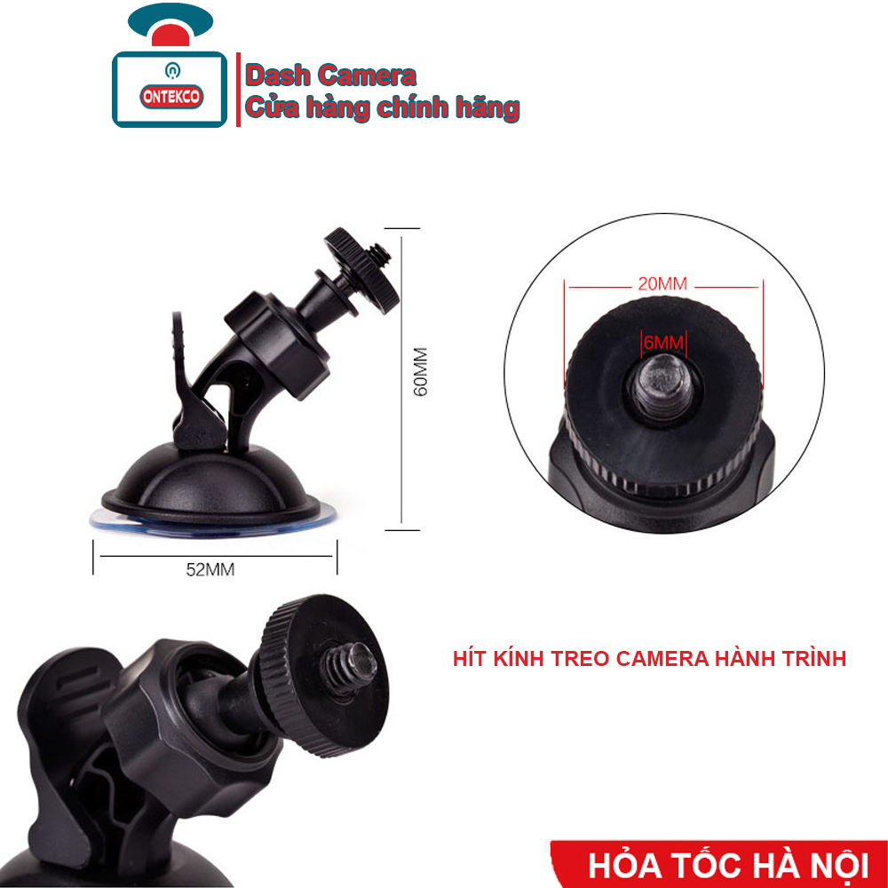 [Mã ICBFRI15 giảm 10% đơn 0đ] Chân giữ camera hành trình ONTEKCO hít kính, mẫu mới siêu chắc chắn