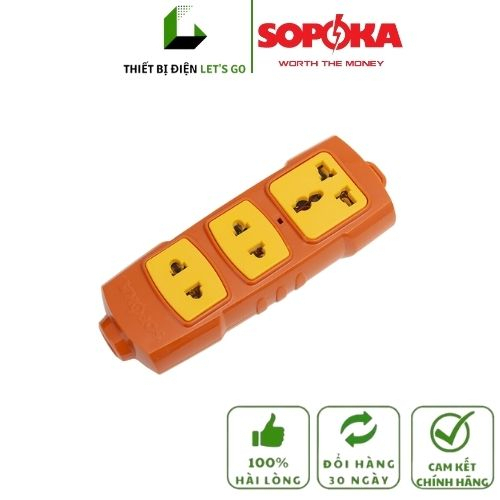 Ổ Cắm Điện Siêu Tải 2 Lỗ, 3 Lỗ Lõi Sứ Chịu Nhiệt SOPOKA P6000W/ LiOA P6600W