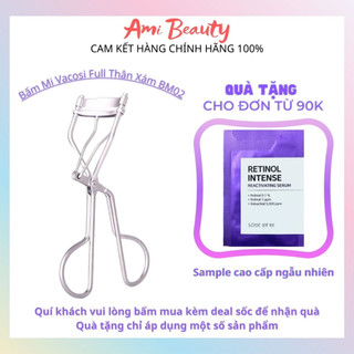Bấm Mi Full Thân Xám - BM02 VACOSI FULL LASH CURLER - Hộp 1 cái + 1 miếng đệm