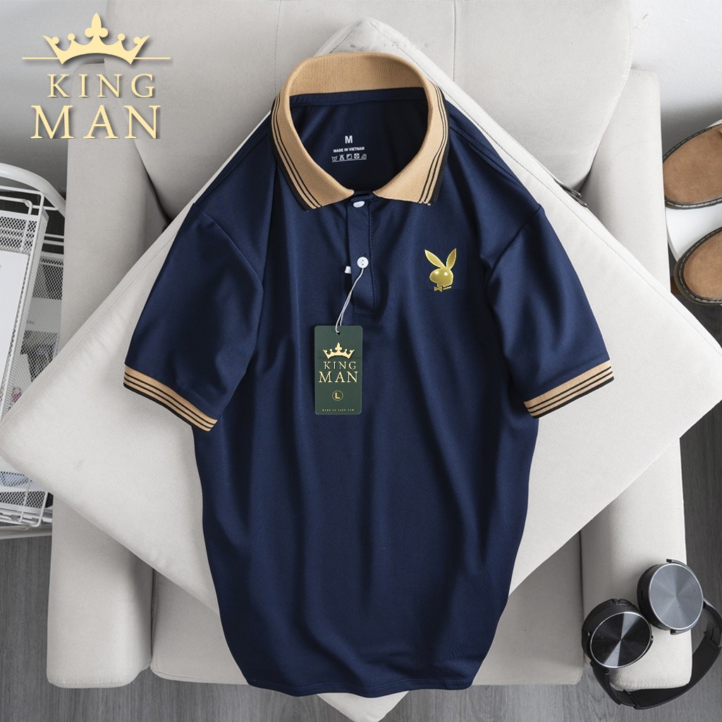 Áo polo nam thêu họa tiết chất cá sấu mềm mịn trẻ trung