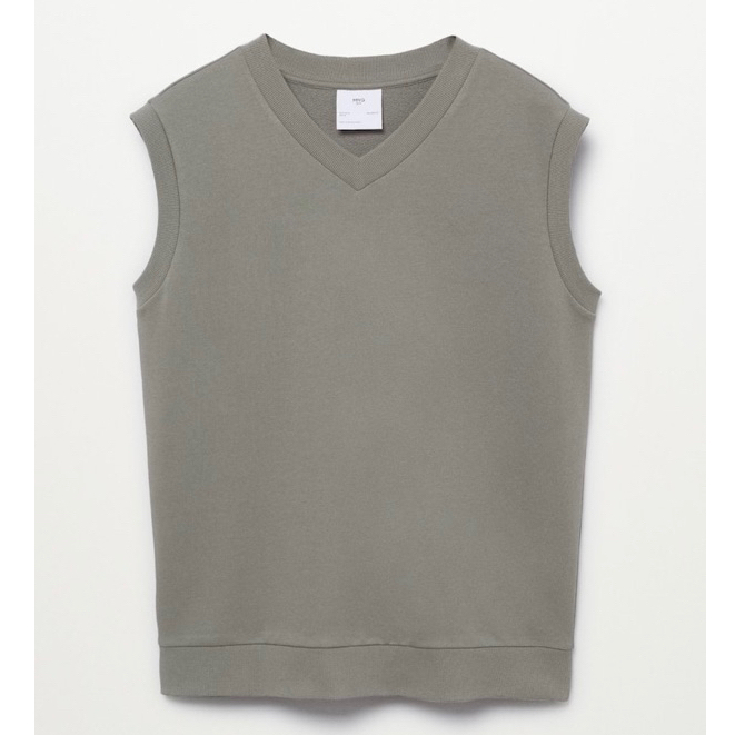 Áo gi lê nam Mango authentic V-neck cotton vest size S
