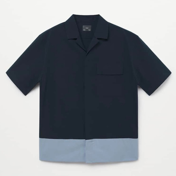 Áo sơ mi Mango authentic Color Block Breathable size S