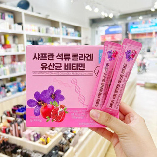 Bột Uống Bổ Sung Collagen, Đẹp Da Bio Cell Saffron Pomegranate Collagen Prebiotics Vitamin