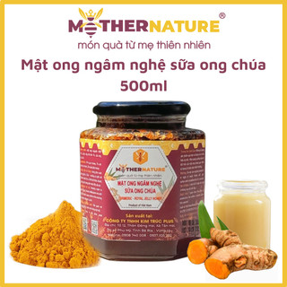 Mật ong nghệ sữa ong chúa nguyên chất Mother Nature (500ml/hũ) - Hỗ trợ giảm đau dạ dày, làm đẹp da tự nhiên