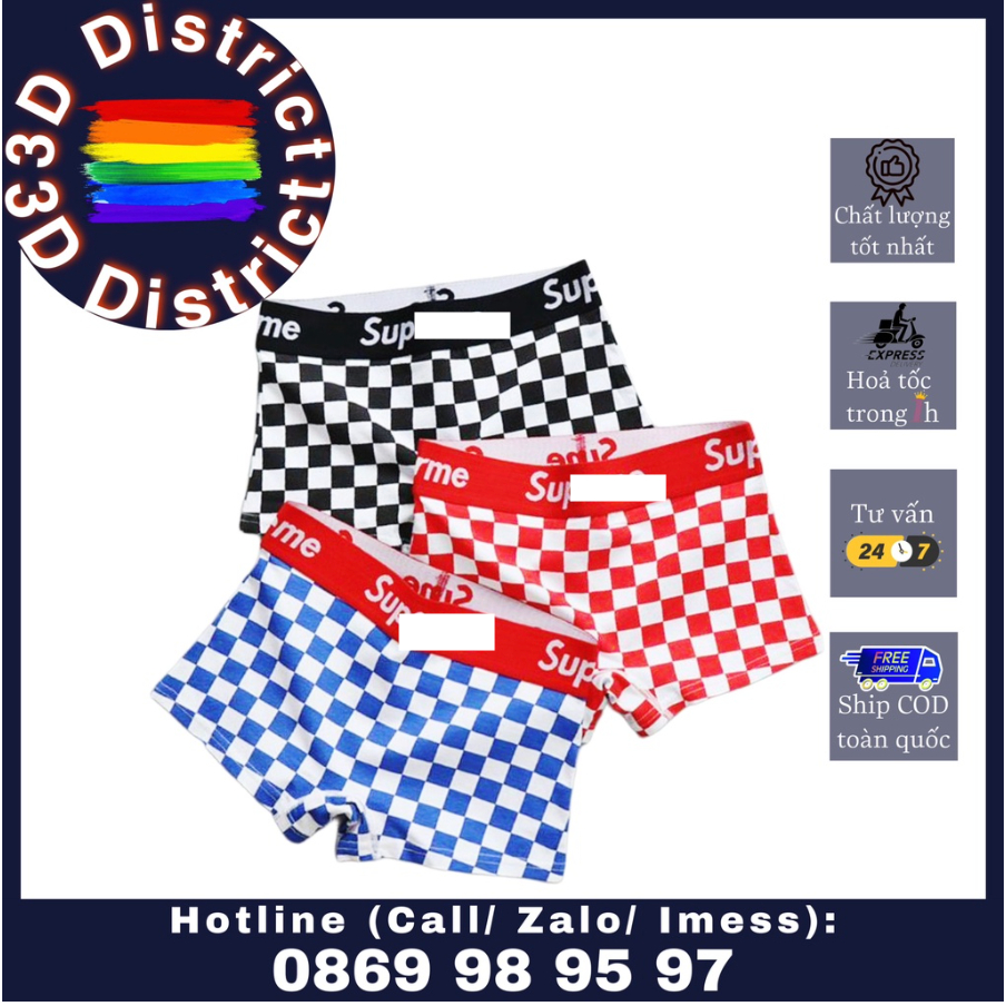 Quần Boxer Cho Nữ/Tomboy, transguy, quần sịp đùi nữ hoạ tiết caro, checkerboard