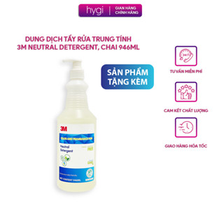 Dung dịch tẩy rửa trung tính 3M Neutral Detergent không mùi, chai 946ml