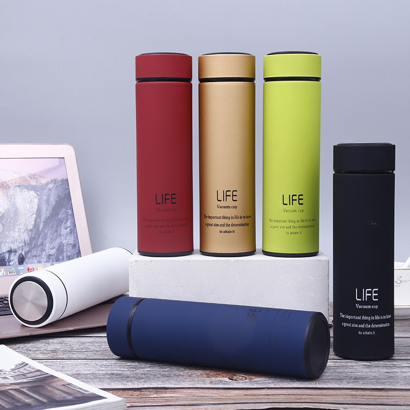 Bình giữ nhiệt 500ml LIFE với khả năng giữ nhiệt từ 8-12 tiếng, Bình giữ nhiệt inox nhỏ gọn thuận tiện mang đi xa