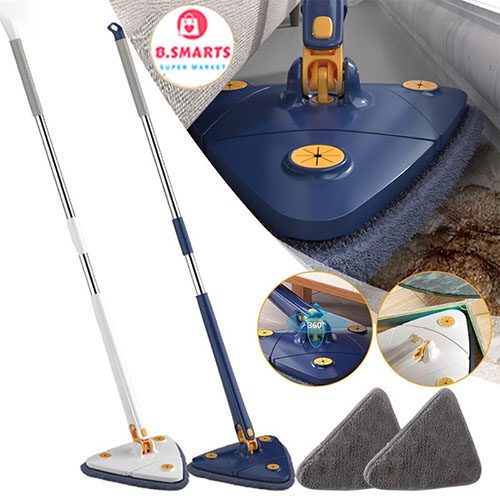 Cây lau nhà tự vắt thông minh hình tam giác xoay 360 độ, Cây lau nhà thông minh xoay 360 độ thao tác quét dễ dàng