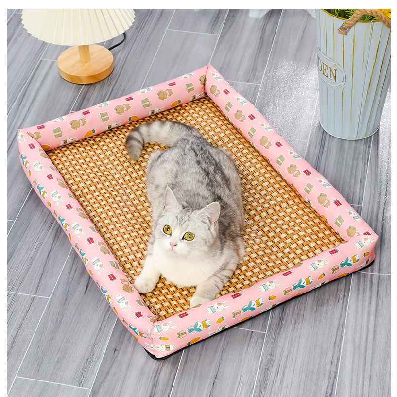 Thảm trải giường mát mẻ mùa hè cho mèo/chó Đệm ngủ mềm mại cho thú cưng