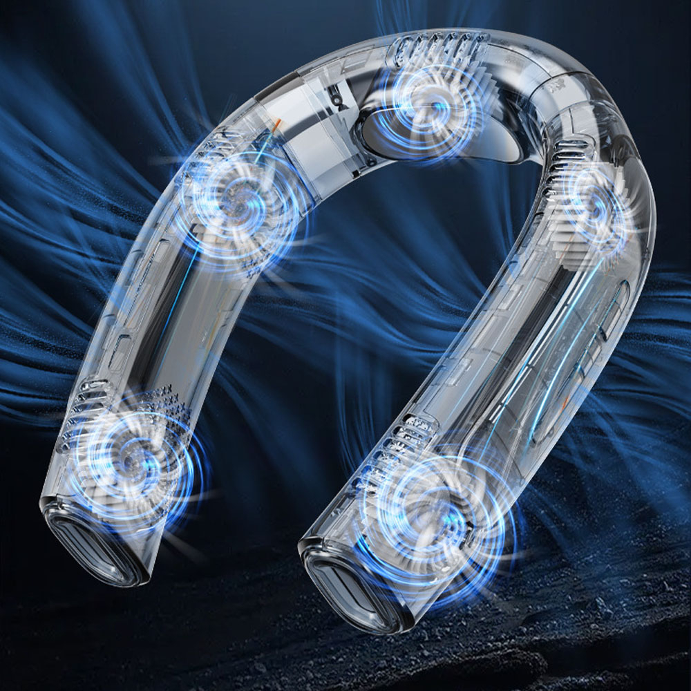 Quạt đeo cổ LALAHOME có chip bán dẫn 4000mAh 5 lõi làm mát nhanh không tiếng ồn, quạt tích rảnh tay 360 độ | BigBuy360 - bigbuy360.vn