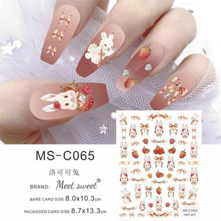 ticker mẫu hoạt hình 3d miếng dán móng tay nail