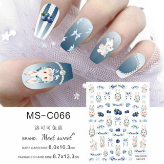 ticker mẫu hoạt hình 3d miếng dán móng tay nail