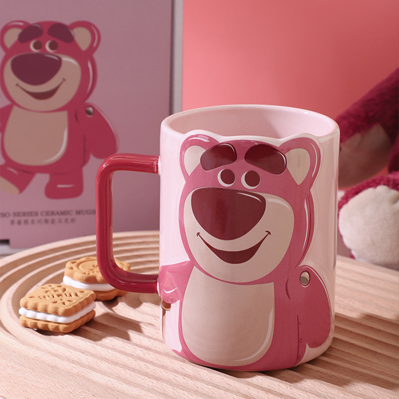 Set cốc gấu dâu Lotso chính hãng Disney kèm hộp quà tặng các mẫu