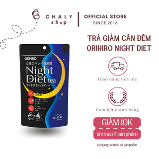 Trà giảm cân Orihiro Night Diet Tea 20 gói x 2g Nhật Bản nội địa