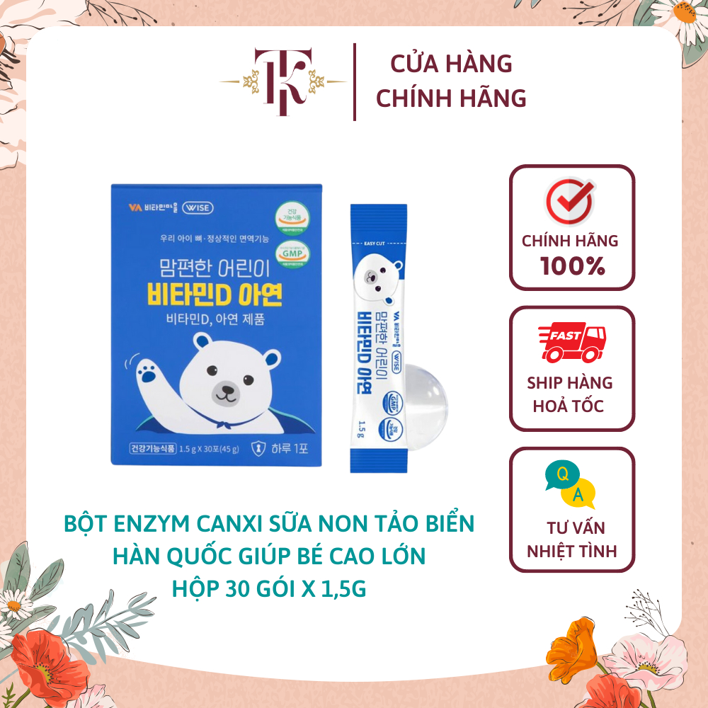 Bột Enzym Canxi Sữa Non Tảo Biển Tăng Chiều Cao Cho Bé