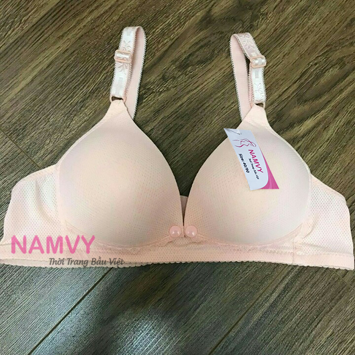 Áo ngực bầu cho con bú sau sinh thông hơi Hồng Nam Vy