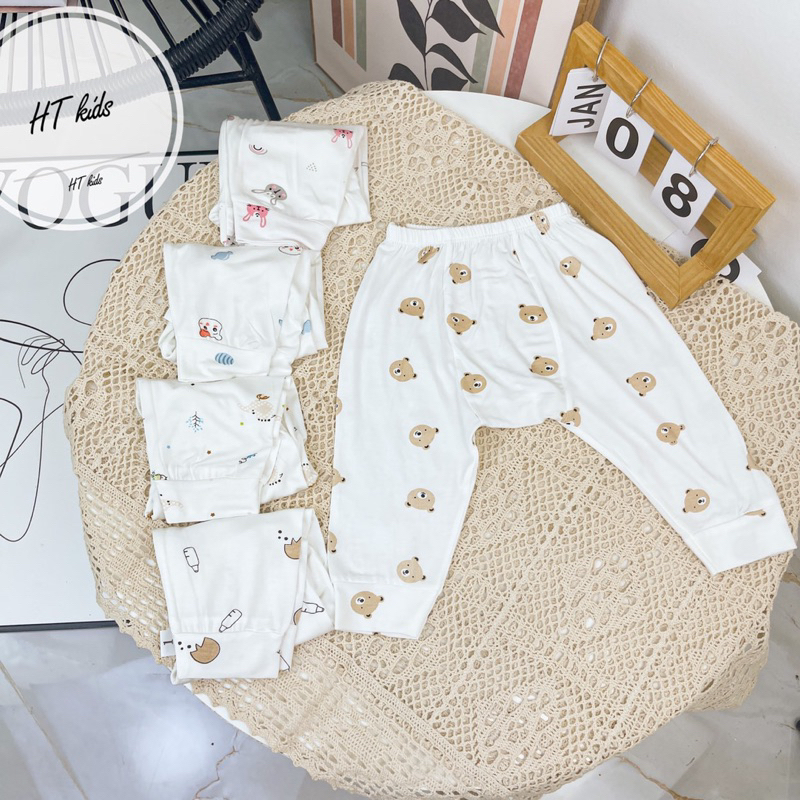 Quần Dài Sơ Sinh chất pettit ,Quần Chục Có Đáp Đũng Đóng Bỉm Thoải Mái, Siêu Mềm Cho Bé Trai, Bé Gái Sơ Sinh