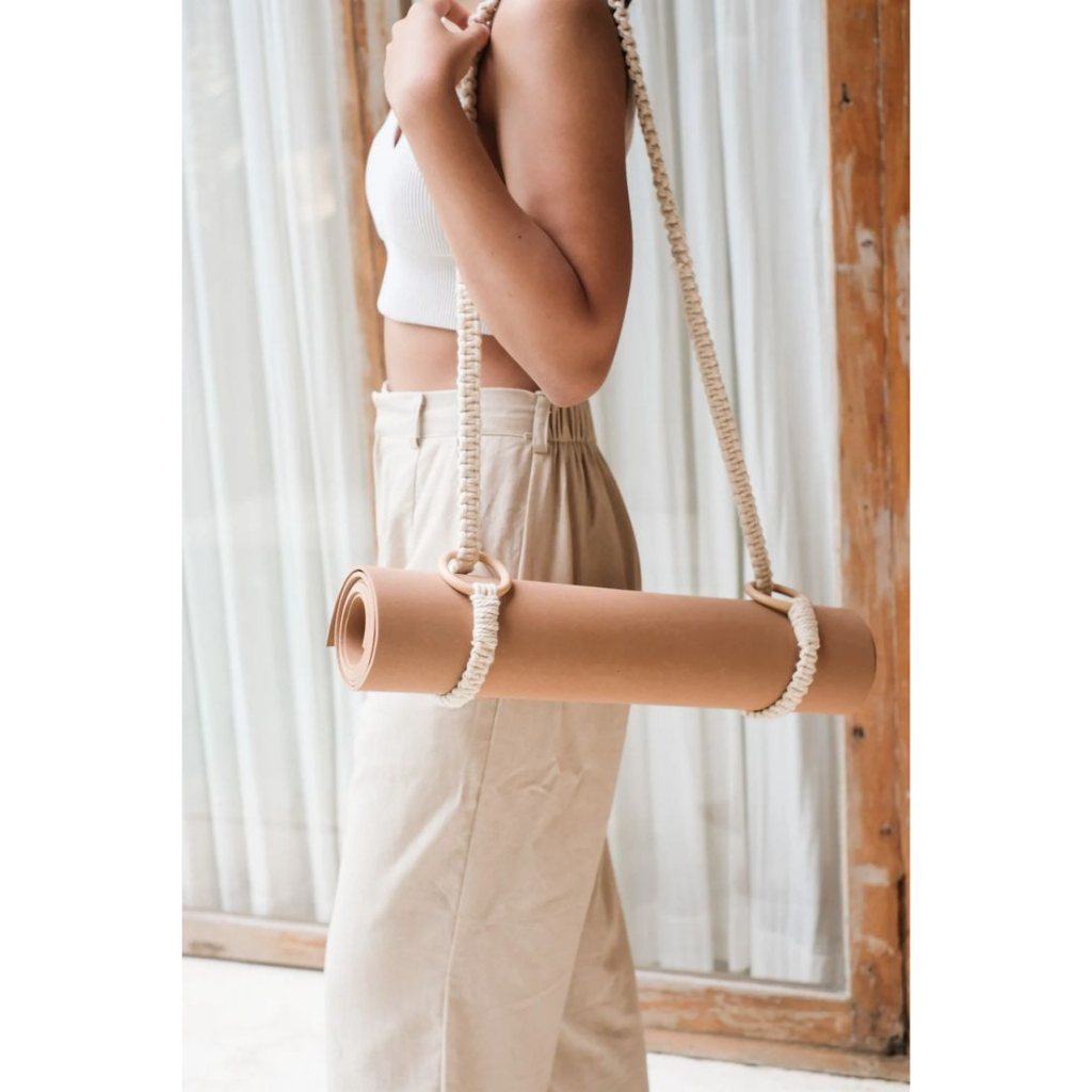 - Dây treo thảm thủ công handmade/vintage bằng sợi macrame - Dài 180 cm