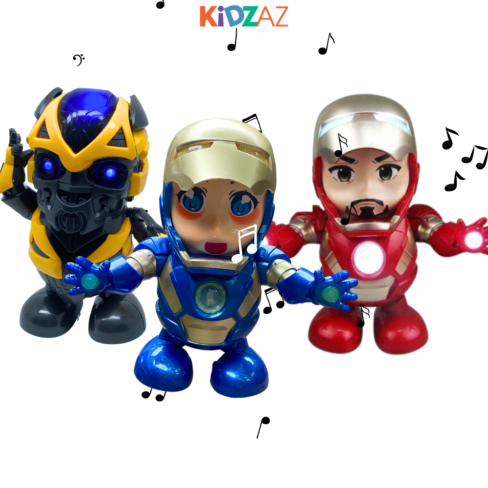 Đồ chơi robot người sắt Iron nhảy múa theo nhạc cực kỳ vui nhộn