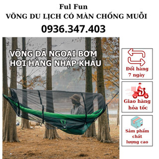 Võng du lịch đa năng chất lượng siêu bền bỉ, võng cắm trại có màn chống côn trùng bảo vệ sức khoẻ, dễ dàng gấp gọn