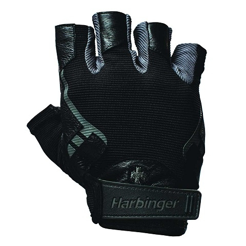 Găng tay tập gym Harbinger Pro Gloves, Black/Grey - Gymstore giúp bảo vệ tay, tăng sức nắm