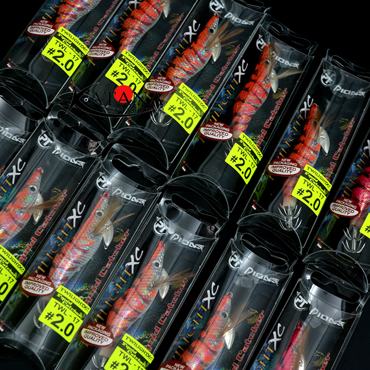 Mồi câu mực Pioneer Twilight hình tôm phát sáng chuyên câu jig, câu mực