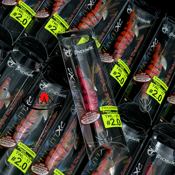 Mồi câu mực Pioneer Twilight hình tôm phát sáng chuyên câu jig, câu mực