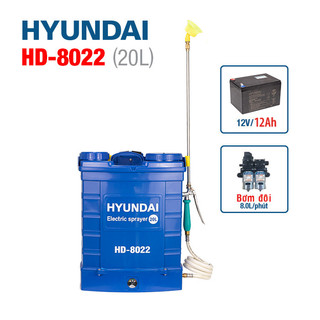 Bình phun thuốc HYUNDAI  Dung tích 20L | Ắc quy 12AH HD 8022