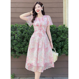 Váy du lịch váy đi hẹn hò đi làm Hà Thanh Boutique chất tơ V285
