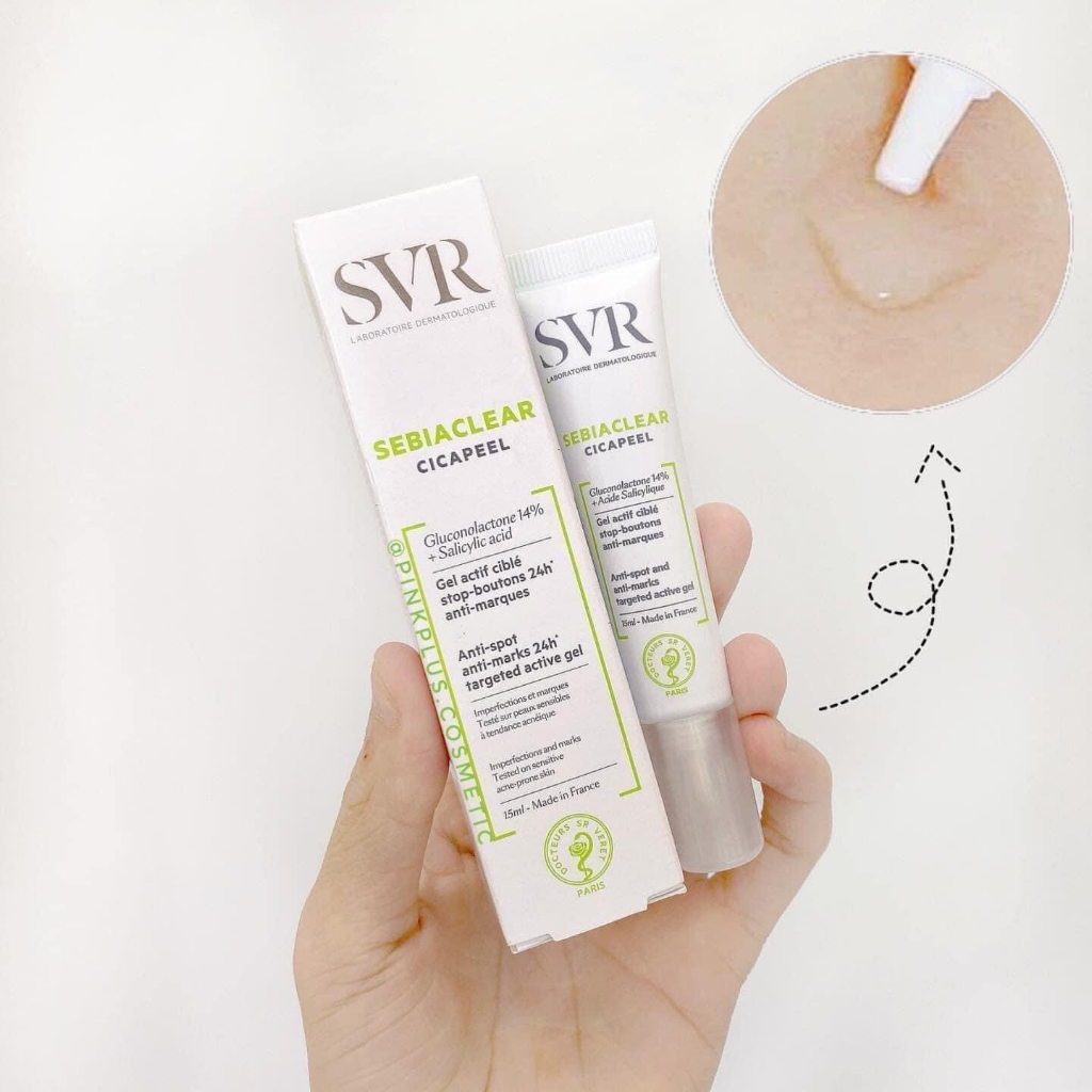 Gel chấm mụn SVR SEBIACLEAR Cicapeel 15ml làm giảm sưng mụn