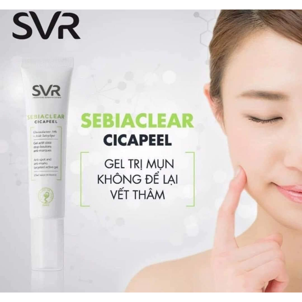 Gel chấm mụn SVR SEBIACLEAR Cicapeel 15ml làm giảm sưng mụn