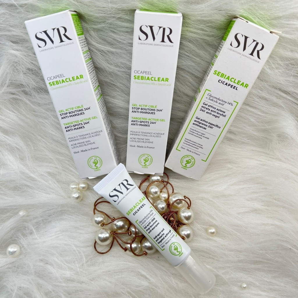 Gel chấm mụn SVR SEBIACLEAR Cicapeel 15ml làm giảm sưng mụn