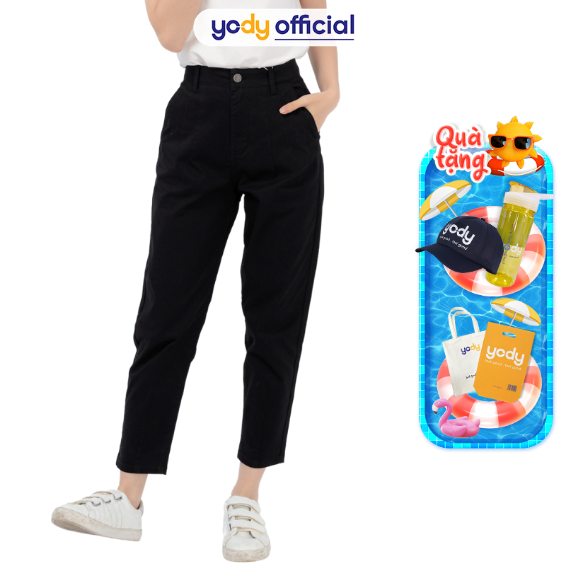 Quần kaki YODY nữ dáng baggy đứng form không nhăn nhàu QJN3072