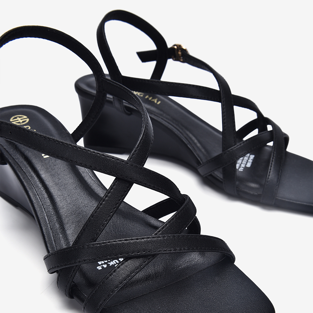 Giày Sandals Đế Xuồng Đông Hải Quai Mảnh Đan Chéo 6cm - S81M9