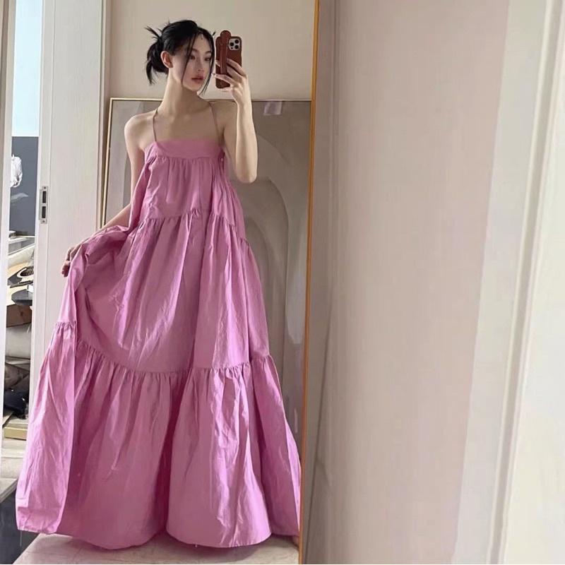 MAYA DRESS - Váy/Đầm/Maxi 2 dây dáng dài babydoll 24kstudio