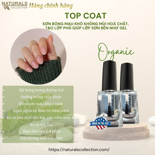 Sơn bóng top coat giúp cố định màu lâu bền suốt 3 tuần USA NATURALS COLLECTION sử dụng được cho mẹ bầu và trẻ em - 10ml