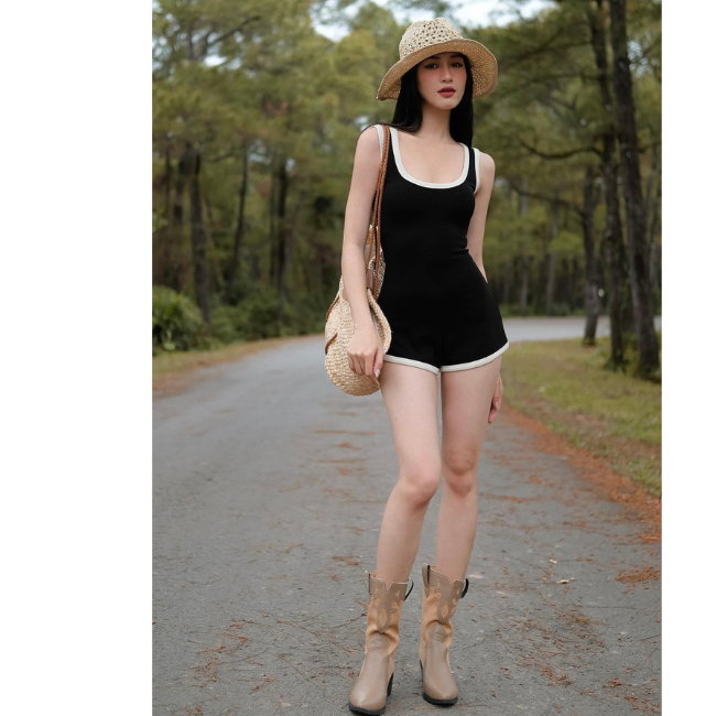 Jump ngắn đùi haI dây viền trắng siêu hot