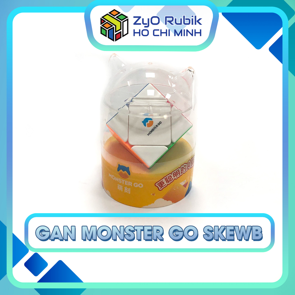 Rubik Gan Monster Go Skewb Stickerless ( Có Khớp ) - Đồ Chơi Phát Triển Trí Tuệ - Zyo Rubik Hồ Chí Minh