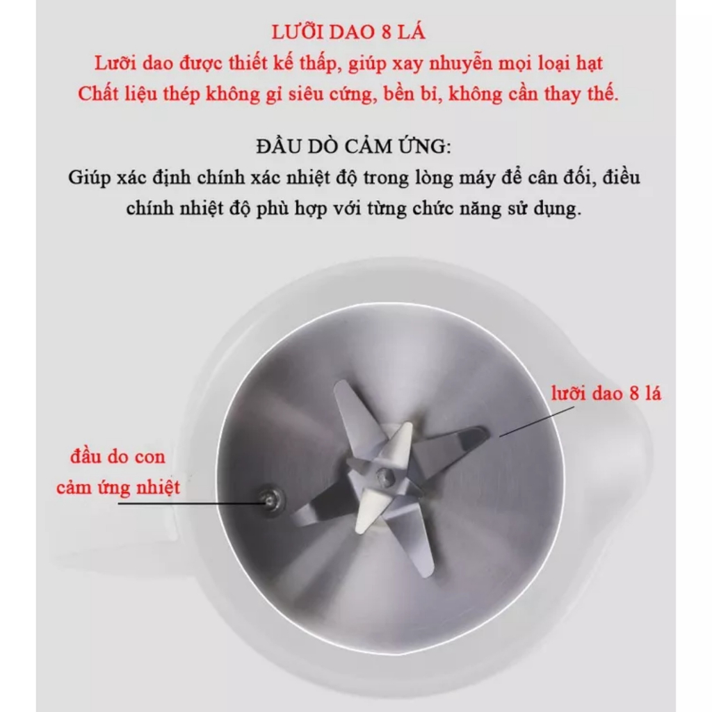 Máy làm sữa hạt mini XUTAOTAO 800ml màu ngẫu nhiên cho 1-3 người, máy nấu sữa hạt nấu cháo bột, máy xay sinh tố, làm ấm.