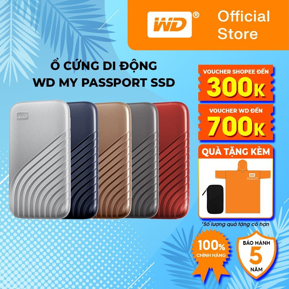 Ổ cứng di động SSD WD My Passport dung lượng 500GB | 1TB | 2TB chính hãng