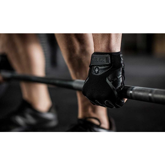 Găng tay tập gym Harbinger Pro Gloves, Black/Grey - Gymstore giúp bảo vệ tay, tăng sức nắm
