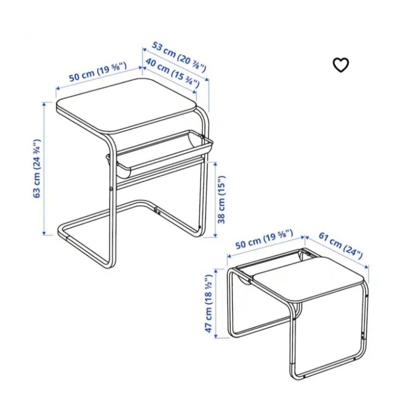 BÀN LAPTOP 2 IN 1 IKEA OLSEROD