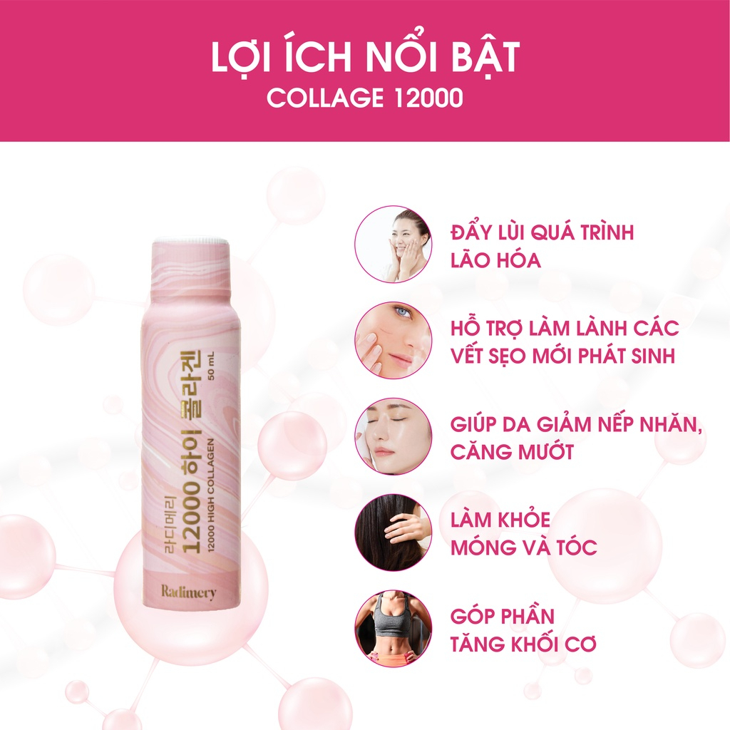 Collagen uống hàm lượng cao Radimery 12000mg size 50ml (14 ống) - Usolab