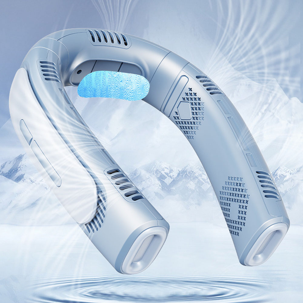 Quạt đeo cổ LALAHOME có chip bán dẫn 4000mAh 5 lõi làm mát nhanh không tiếng ồn, quạt tích rảnh tay 360 độ | BigBuy360 - bigbuy360.vn